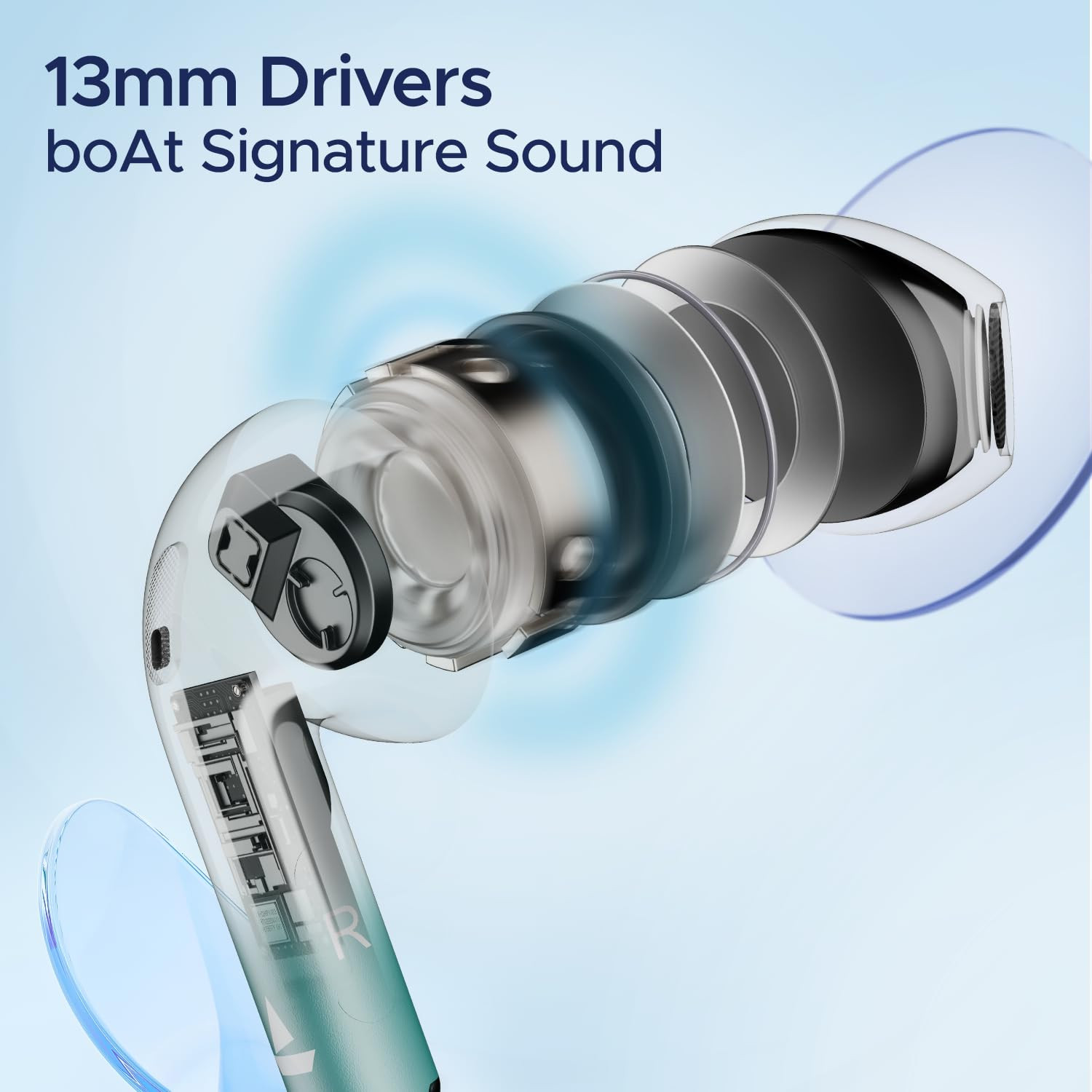 boAt Airdopes Joy 35Hrs Battery Fast Charge IWP Tech Low Latency 2Mic ENx Type-C Port v53 Bluetooth Earbuds TWS Ear Buds Wireless Earphones with micDark Cyan