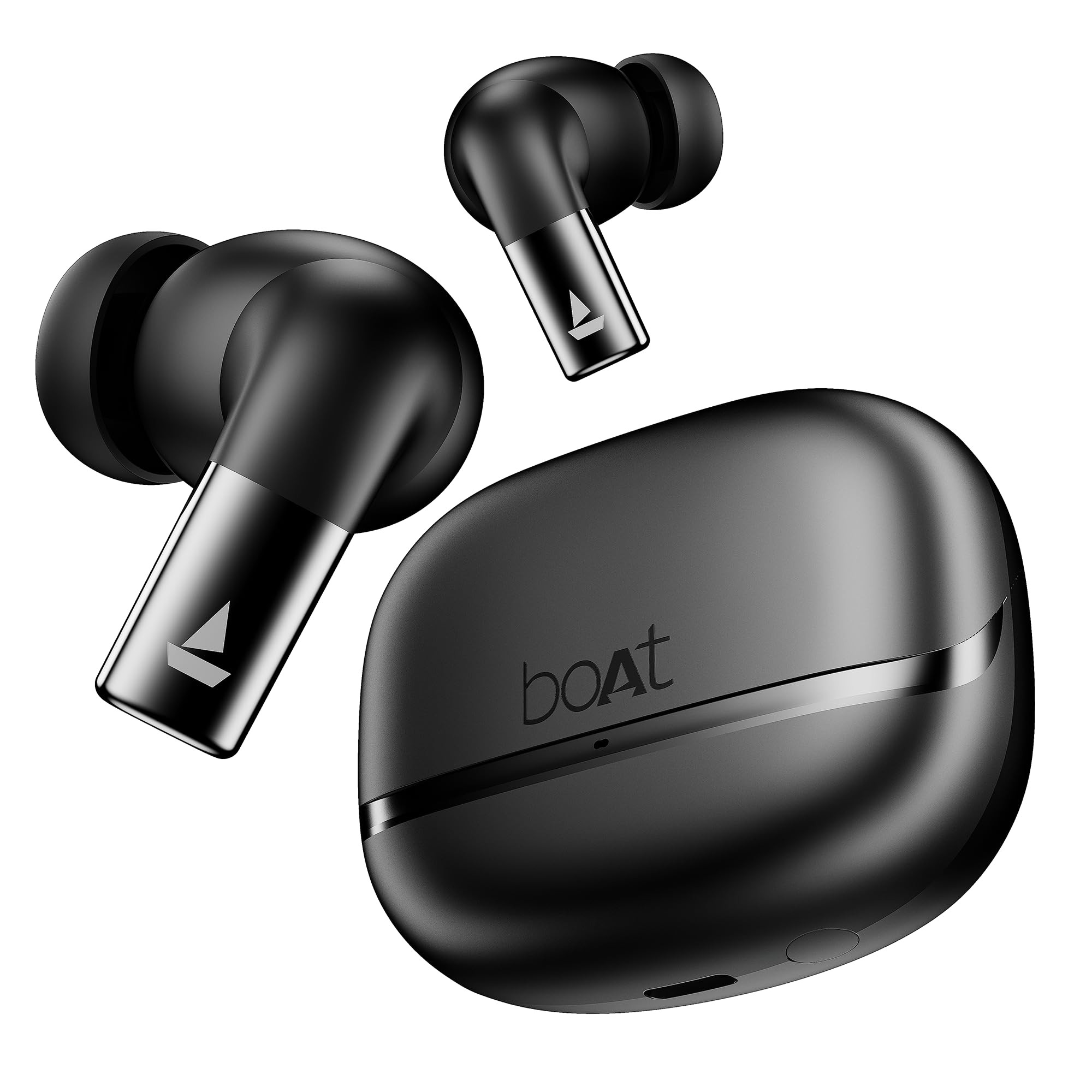 boAt Airdopes Ultra Pro 2025 Launch 100Hrs Battery Dual Pairing Spatial AudioApp Support Fast Charge4Mics ENx v53 Bluetooth Earbuds TWS Ear Buds Wireless Earphones with mic Gunmetal Black