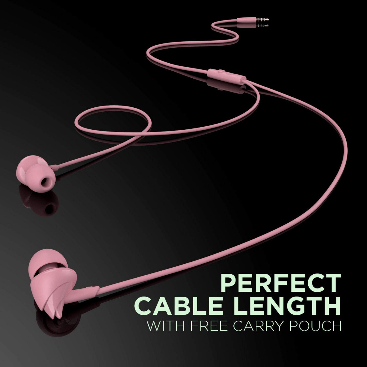 boAt Bassheads 100 in Ear Wired Earphones with MicTaffy Pink