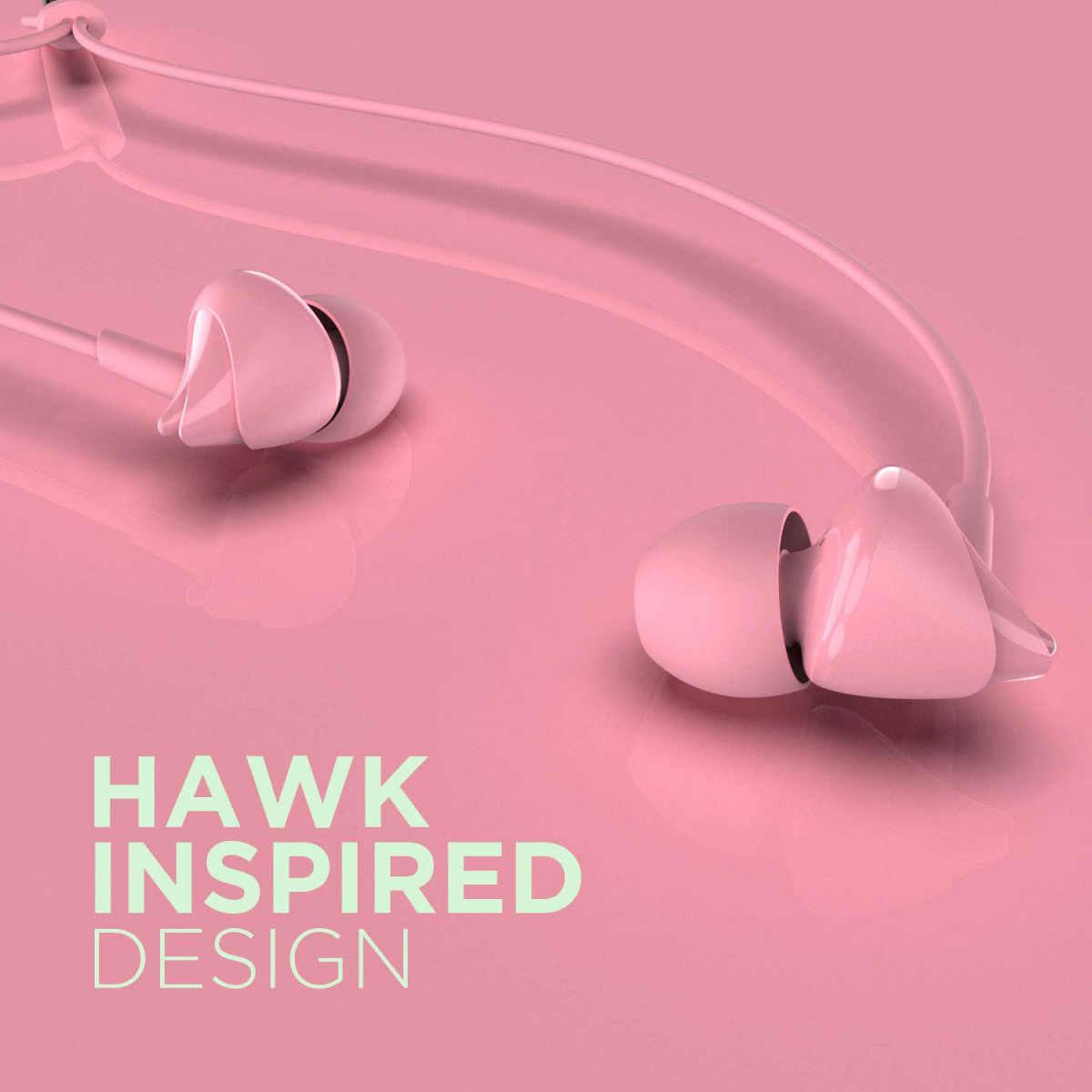 boAt Bassheads 100 in Ear Wired Earphones with MicTaffy Pink