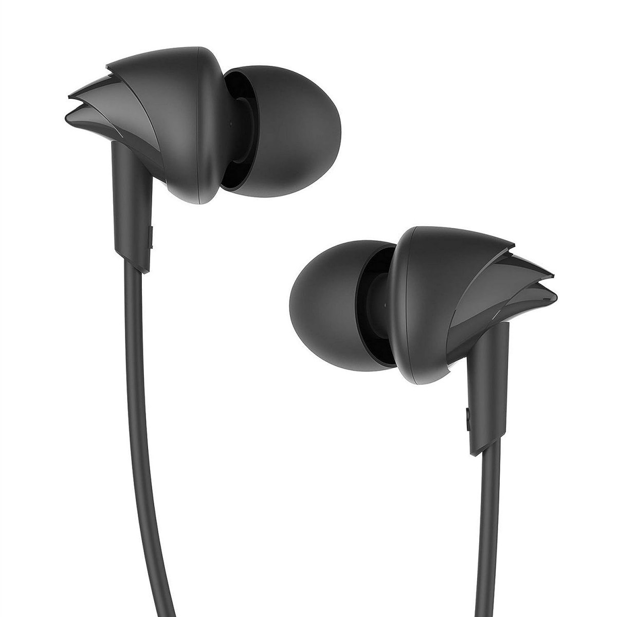 boAt BassHeads 100 in-Ear Wired Headphones with Mic Black