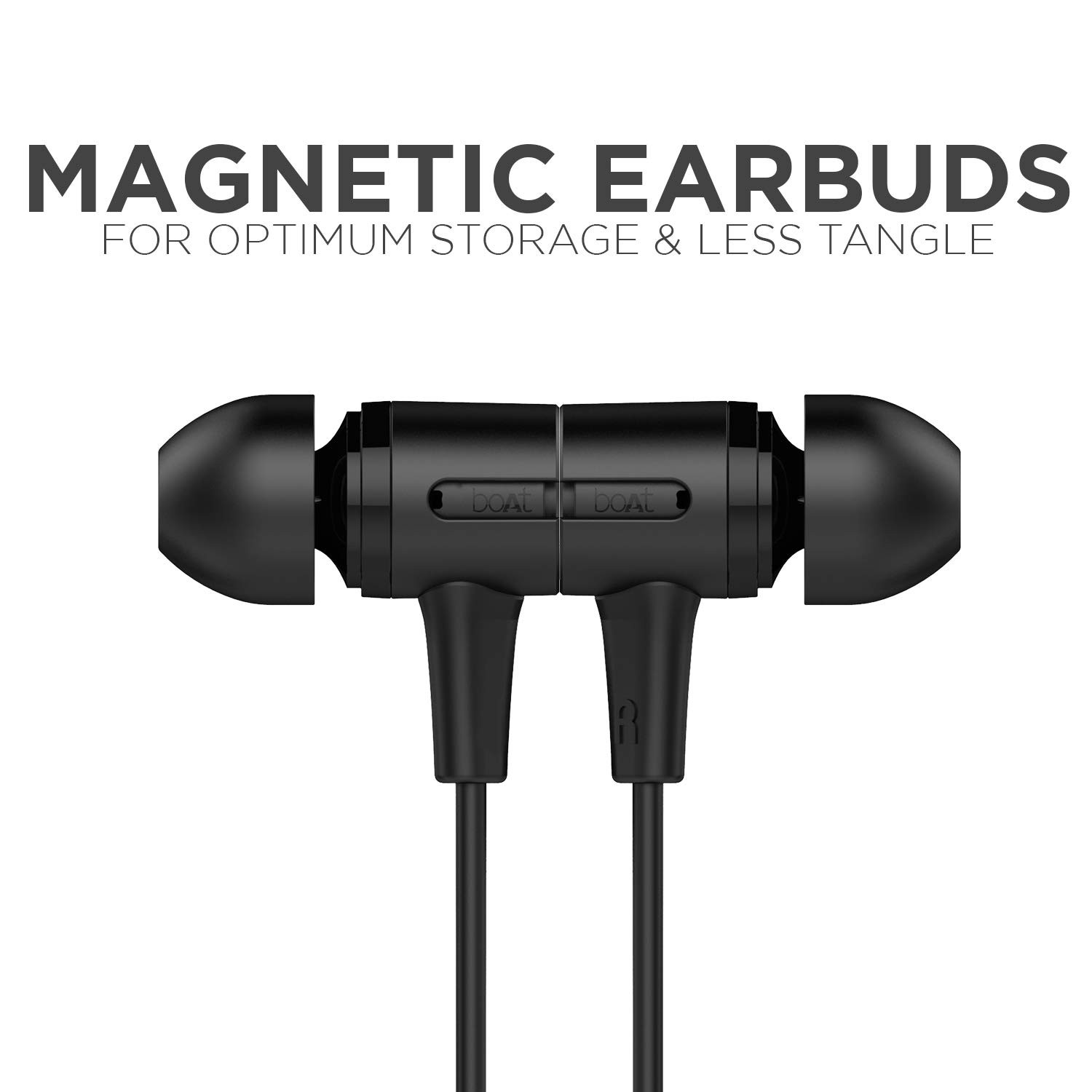 boAt Bassheads 102 in Ear Wired Earphones with MicCharcoal Black