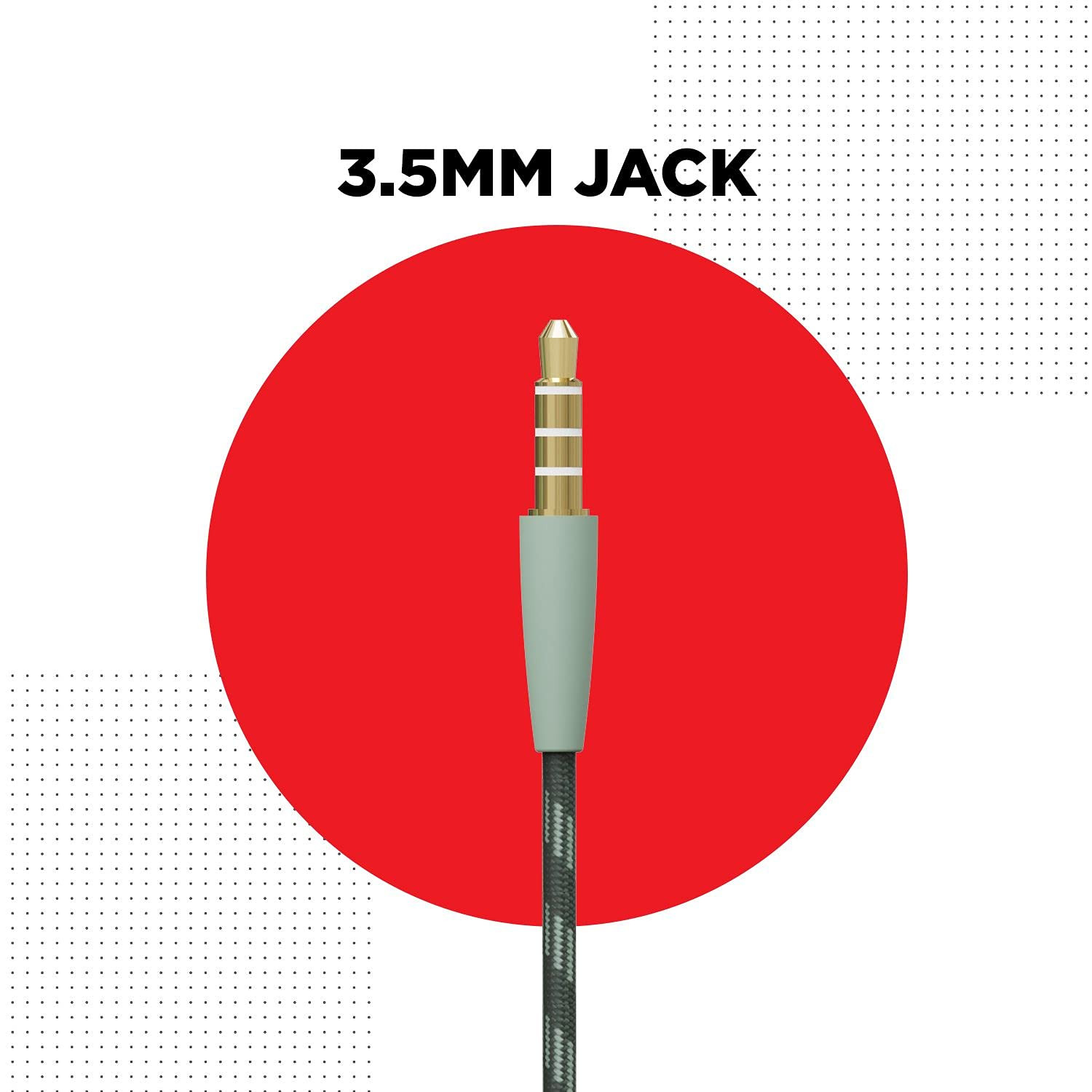 boAt bassheads 105 Wired in Ear Earphones with Mic Green