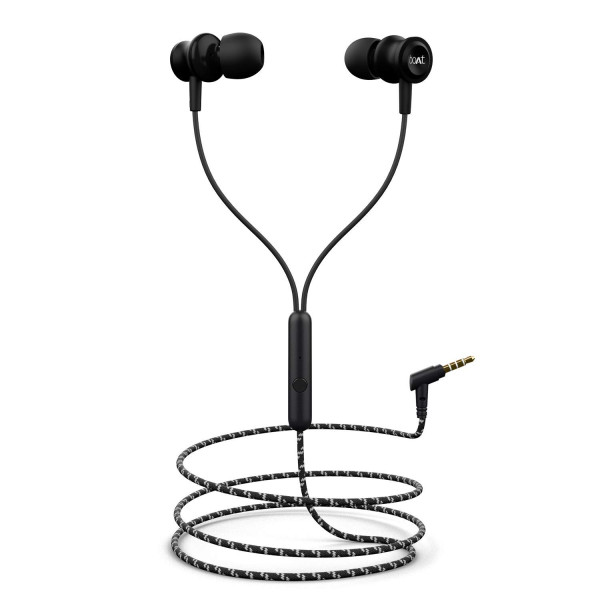 Image of boAt Bassheads 152 in Ear Wired Earphones with Mic(Active Black)