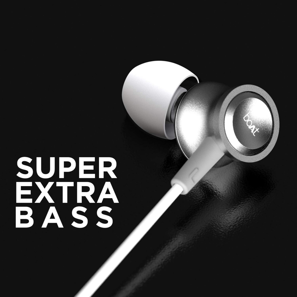 boAt BassHeads 152 in Ear Wired Earphones with MicWhite Pearl