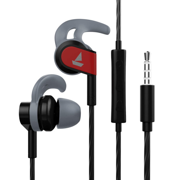 Image of boAt Bassheads 242 in Ear Wired Earphones with Mic(Active Black)