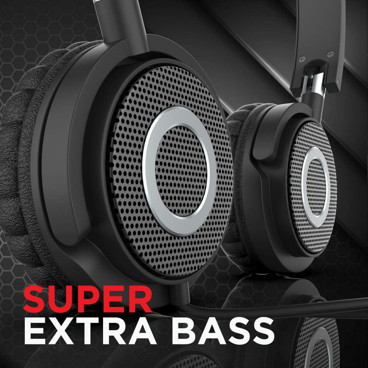 boAt BassHeads 900 On-Ear Wired Headphone with Mic Carbon Black