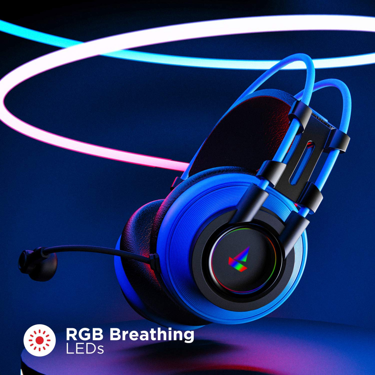 boAt Immortal IM-200 71 Channel Wired Over Ear USB Gaming Headphone Blue