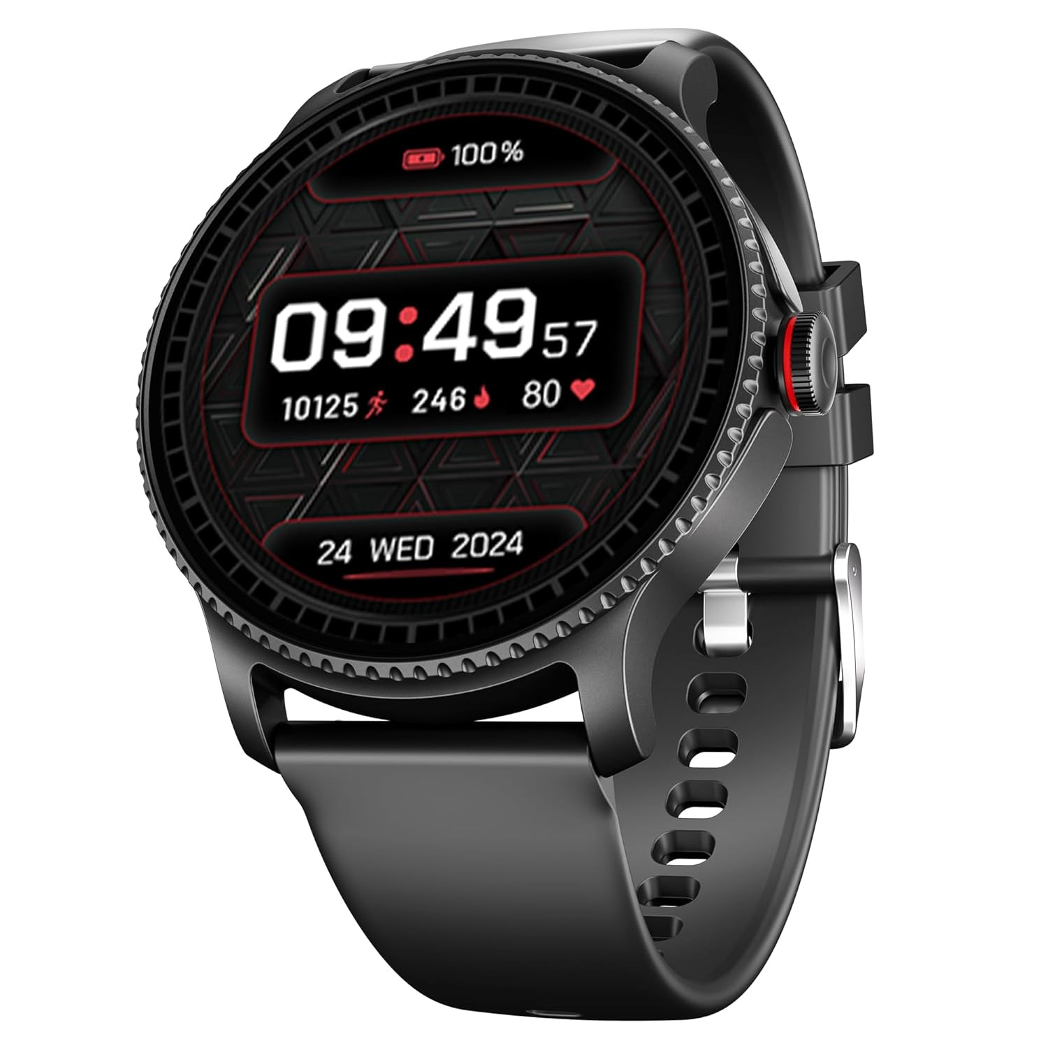 boAt Lunar Discovery w 139 35 cm HD Display Turn-by-Turn Navigation DIY Watch Face Studio Bluetooth Calling Emergency SOS QR Tray Smart Watch for Men WomenActive Black