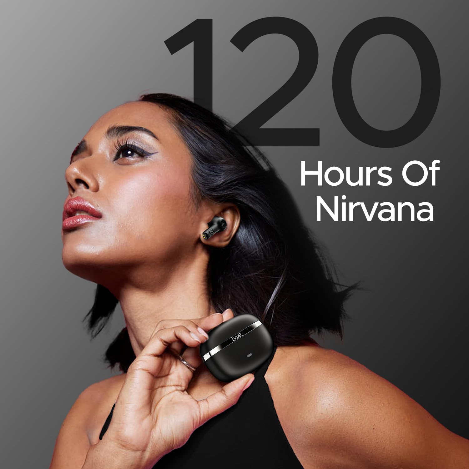 boAt Nirvana Ion 120HRS Battery Crystal Bionic Sound wDual EQ Modes 4Mics ENx App Support Low Latency IPX4 v52 Bluetooth Earbuds TWS Ear Buds Wireless Earphones with mic Charcoal Black