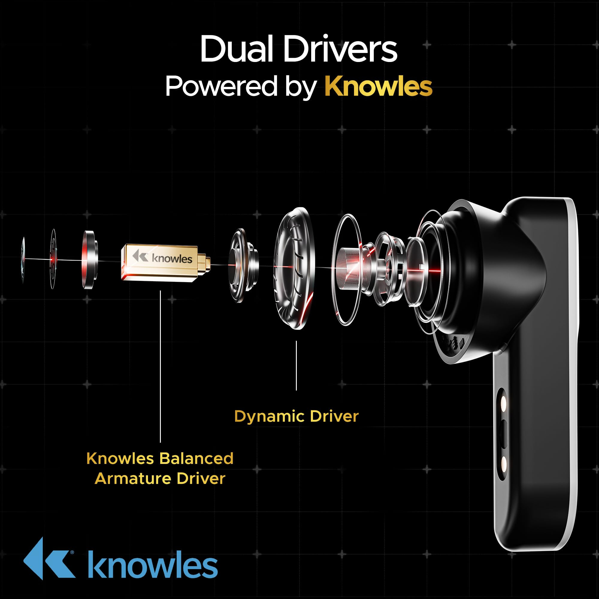 boAt Nirvana X TWS 2025Knowles Dual DriversHi-Res Audio LDACApp Support4Mic ENxDual PairSpatial AudioFast Charge Bluetooth Earbuds TWS Ear Buds Wireless Earphones with mic Cosmic Onyx