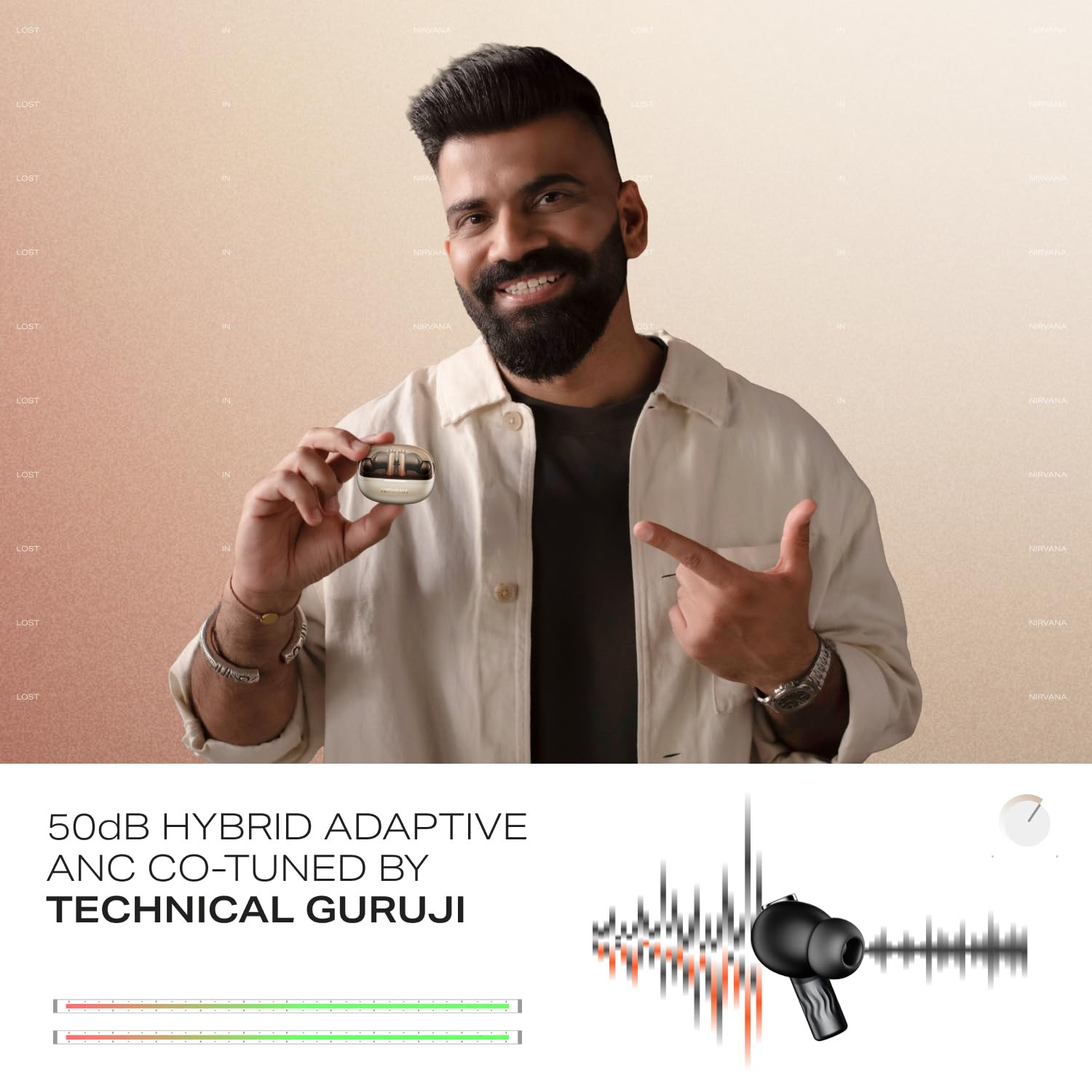 boAt Nirvana Zenith Pro 2025 50dB Hybrid Adaptive ANC Spatial Audio Hi-Res Audio LDAC 6Mics AI-ENx 80 Hrs Battery Bluetooth Earbuds TWS Ear Buds Wireless Earphones with mic Velvet Grey