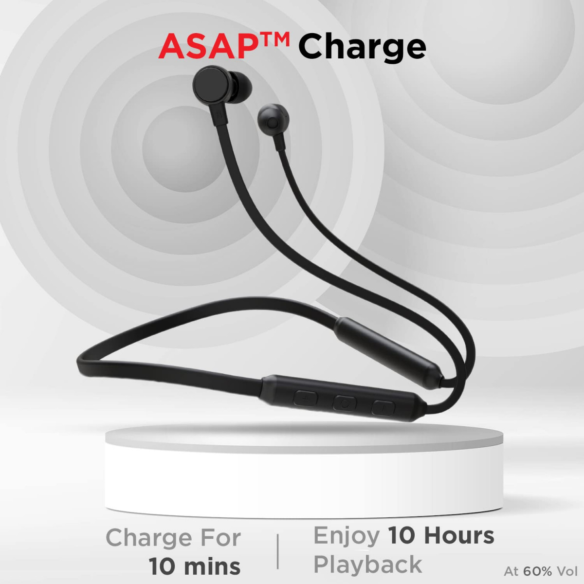 boAt Rockerz 103 Pro Bluetooth in Ear Neckband with Beast Mode40ms Low Latency ENx Tech ASAP ChargeFast Charge Upto 20HRS Playback Signature Sound BT v53 IPX4Active Black