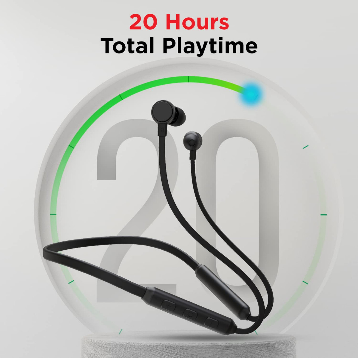 boAt Rockerz 103 Pro Bluetooth in Ear Neckband with Beast Mode40ms Low Latency ENx Tech ASAP ChargeFast Charge Upto 20HRS Playback Signature Sound BT v53 IPX4Active Black