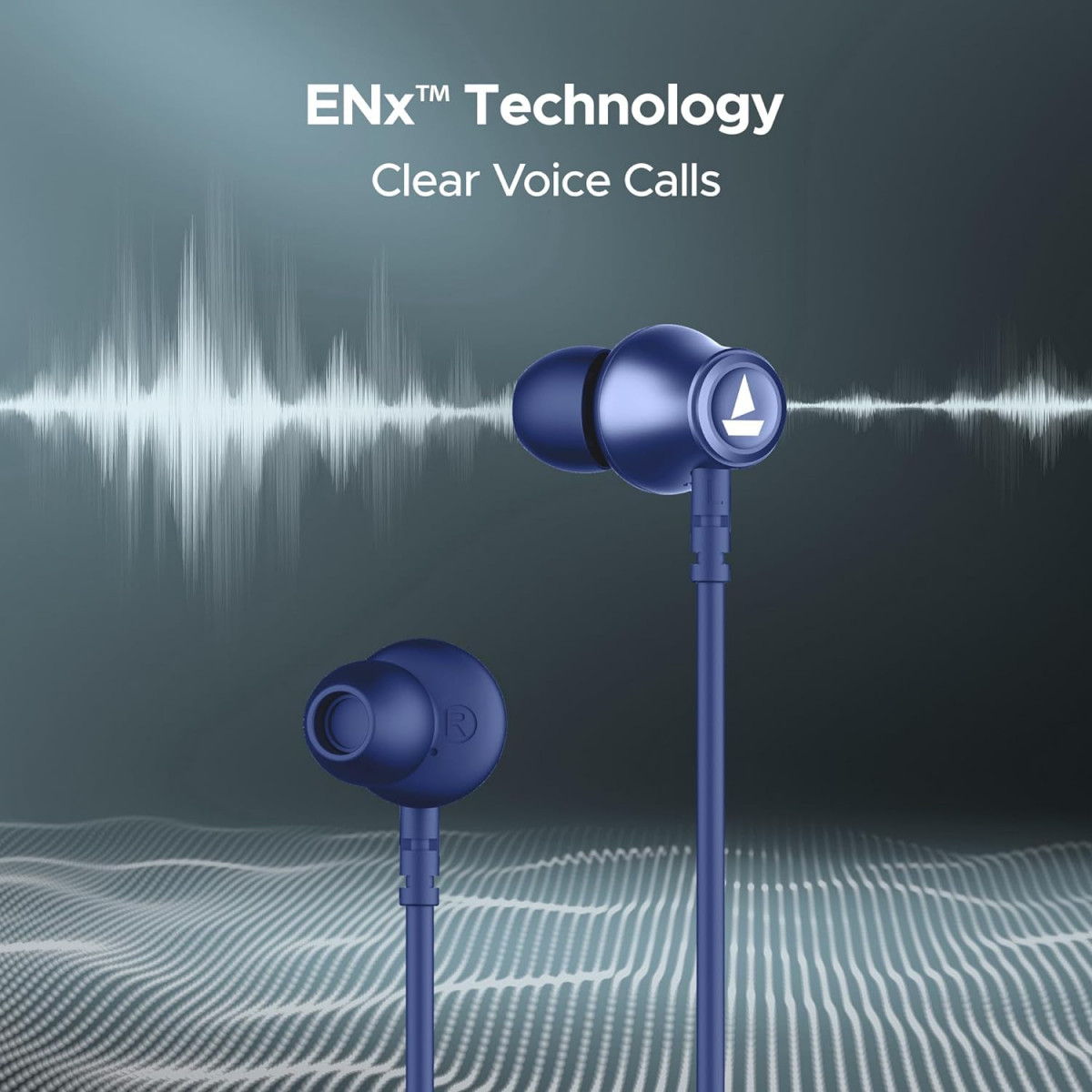 boAt Rockerz 111 Bluetooth Wireless Neckband with Up to 40 hrs Playtime Dual Device Pairing ENx Tech Beast Mode ASAP Charging BTv53 IPX5Type-C InterfaceDeep Blue