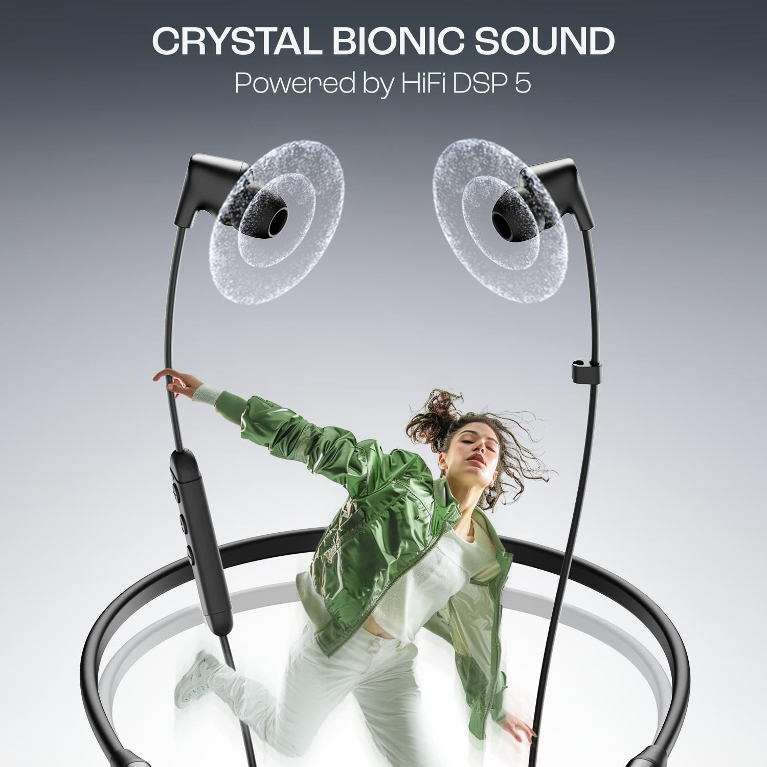 boAt Rockerz 150 Pro Bluetooth Neckband in Ear Earphones w 150hrs Playback Dual EQ Modes Crystal Bionic Sound by HiFi DSP 5 AI-ENx Technology Dual PairingBeast ModeASAP ChargeBlack