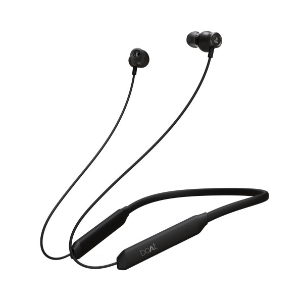 Image of boAt Rockerz 205 Pro in Ear Bluetooth Neckband with Mic, Beast Mode(Low Latency Upto 65ms), ENx Tech for Clear Voice Calls,30 Hours Playtime, ASAP Charge,10mm Drivers,Dual Pairing &amp; IPX5(Active Black)