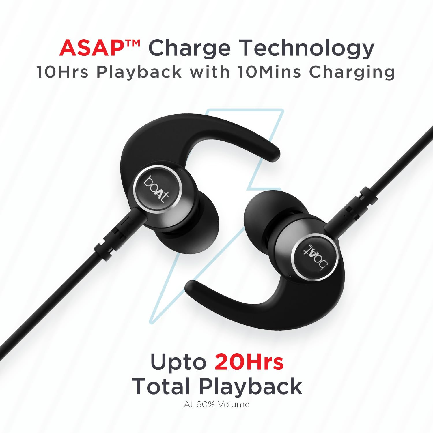 boAt Rockerz 235 Pro Wireless Bluetooth Neckband in Ear Earphone Upto 20 hrs of Playtime Beast Mode Low Latency IPX5 Water Sweat Resistance ENx Technology Bluetooth v52Active Black