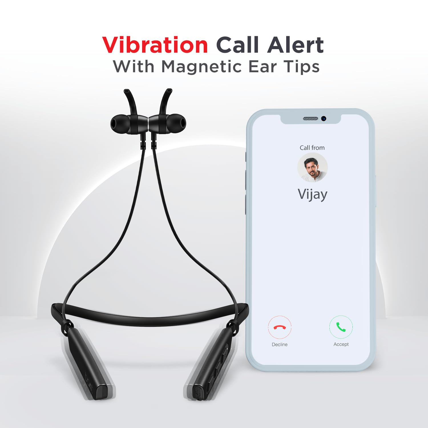 boAt Rockerz 235 Pro Wireless Bluetooth Neckband in Ear Earphone Upto 20 hrs of Playtime Beast Mode Low Latency IPX5 Water Sweat Resistance ENx Technology Bluetooth v52Active Black