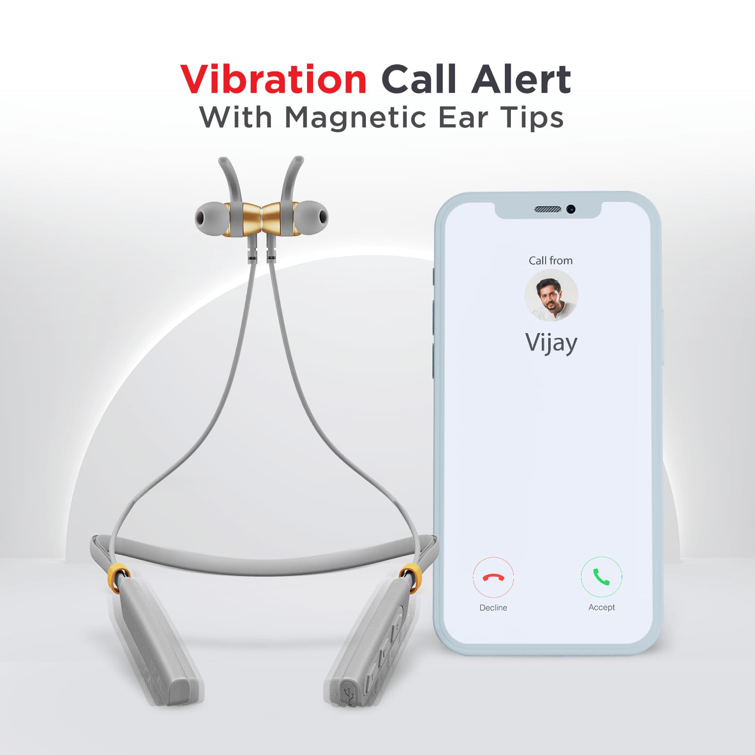 Boat Rockerz 235 Pro Wireless Bluetooth Neckband in Ear Earphone Upto 20 hrs of Playtime Beast Mode Low Latency IPX5 Water Sweat Resistance ENx Technology Bluetooth v52Ash Grey