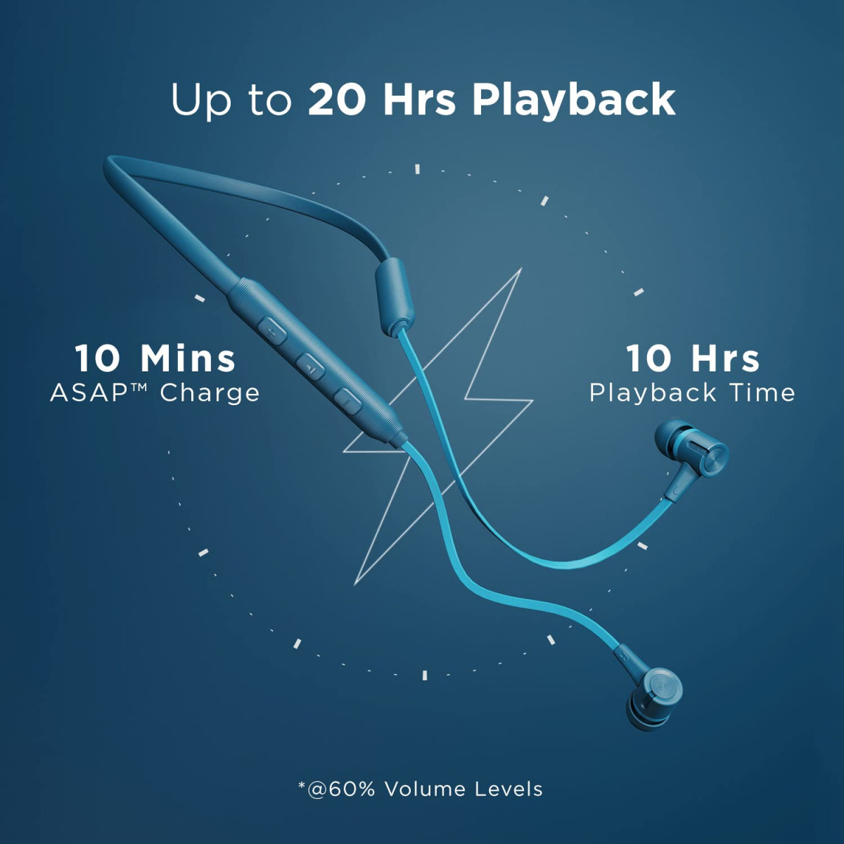 boAt Rockerz 245 pro Bluetooth in Ear Neckband with Beast ModeSuper Low Latency for Gaming ENx Tech for Clear Calls ASAP Charge 20HRS Playtime IPX4 Dual Pairing BT v53Blue Bliss