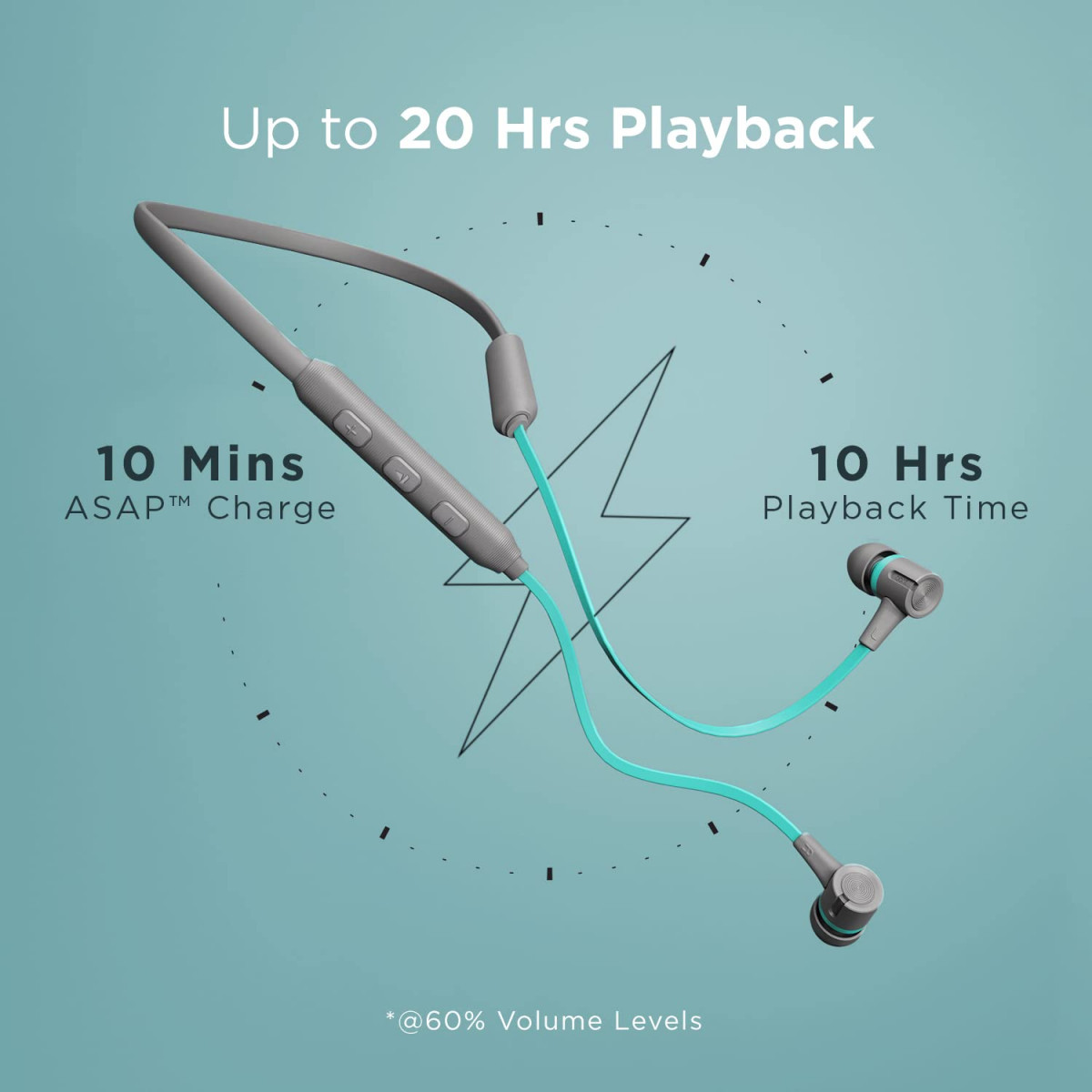 boAt Rockerz 245 pro Bluetooth in Ear Neckband with Beast ModeSuper Low Latency for Gaming ENx Tech for Clear Calls ASAP Charge 20HRS PlaytimeIPX4 Dual Pairing BT v53Oceana Grey