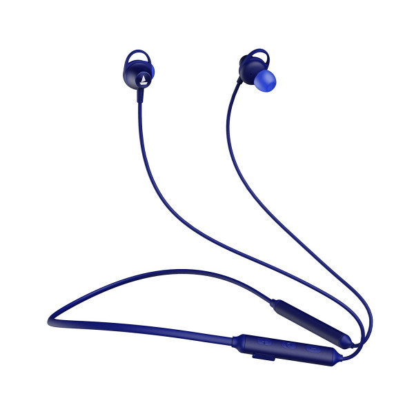 Image of boAt Rockerz 245v2 Bluetooth Wireless in Ear Earphones with Upto 8 Hours Playback, 12mm Drivers, IPX5, Magnetic Eartips, Integrated Controls and Lightweight Design with Mic (Navy Blue)
