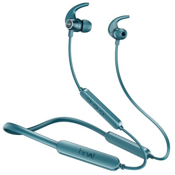 Image of boAt Rockerz 255 Pro+ Bluetooth in Ear Neckband with Upto 60 Hours Playback, ASAP Charge, IPX7, Dual Pairing and Bluetooth v5.2(Teal Green)