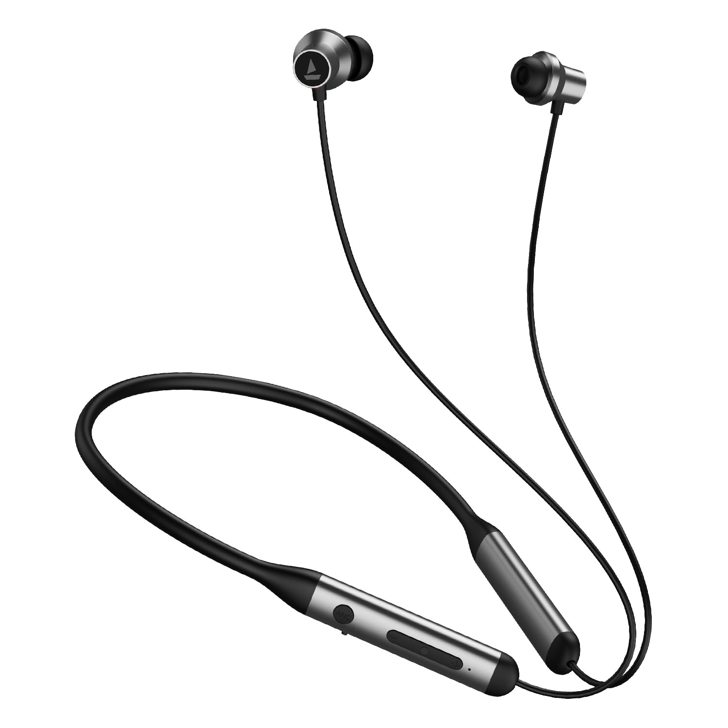 boAt Rockerz 280 ANC wCrystal Bionic Sound Powered by Dirac Opteo Active Noise Cancellation 13mm Drivers ASAP Charge 24H Playback ENx Tech in- Ear Bluetooth NeckbandGunmetal Black