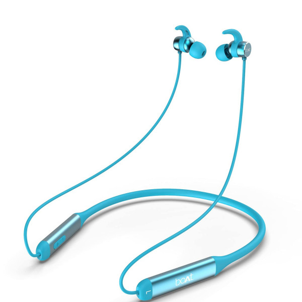 Image of boAt Rockerz 330 in-Ear Bluetooth Neckband with Upto 30 Hours Playtime, ASAP Charge, Signature Sound, Dual Pairing &amp; IPX5 with Mic (Teal Green)