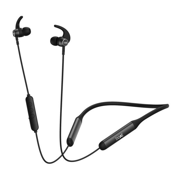Image of boAt Rockerz 330 Pro in-Ear Bluetooth Neckband with 60HRS Playtime, ASAP Charge, ENx Tech, Signature Sound, BT v5.2, Dual Pairing, IPX5, with Mic (Active Black)