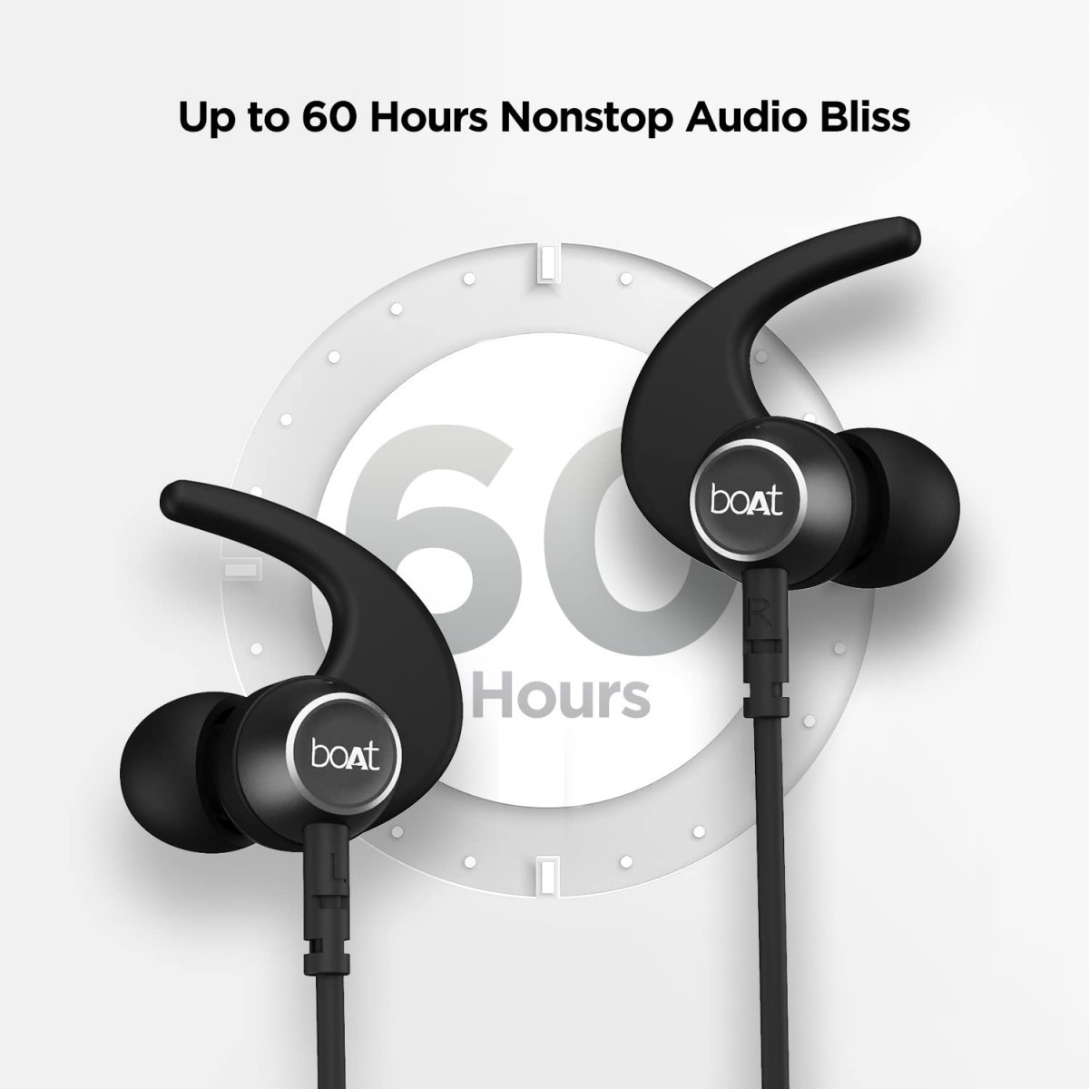 boAt Rockerz 330 Pro in-Ear Bluetooth Neckband with 60HRS Playtime ASAP Charge ENx Tech Signature Sound BT v52 Dual Pairing IPX5 with Mic Active Black