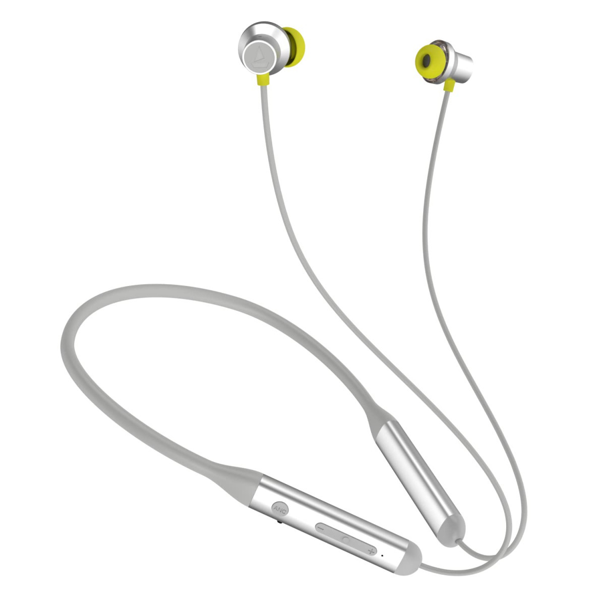 boAt Rockerz 330ANC Bluetooth in Ear Neckband with mic Crystal Bionic Sound Powered by Dirac Opteo Active Noise Cancellation 13mm Drivers ASAP Charge 24H Playback ENx TechFunky Grey