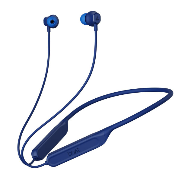 Image of boAt Rockerz 378 Bluetooth Neckband with Spatial Bionic Sound Tuned by THX, Beast™ Mode, ASAP™ Charge, Signature Sound, 25 Hours Playtime &amp; BT v5.1(Midnight Blue)