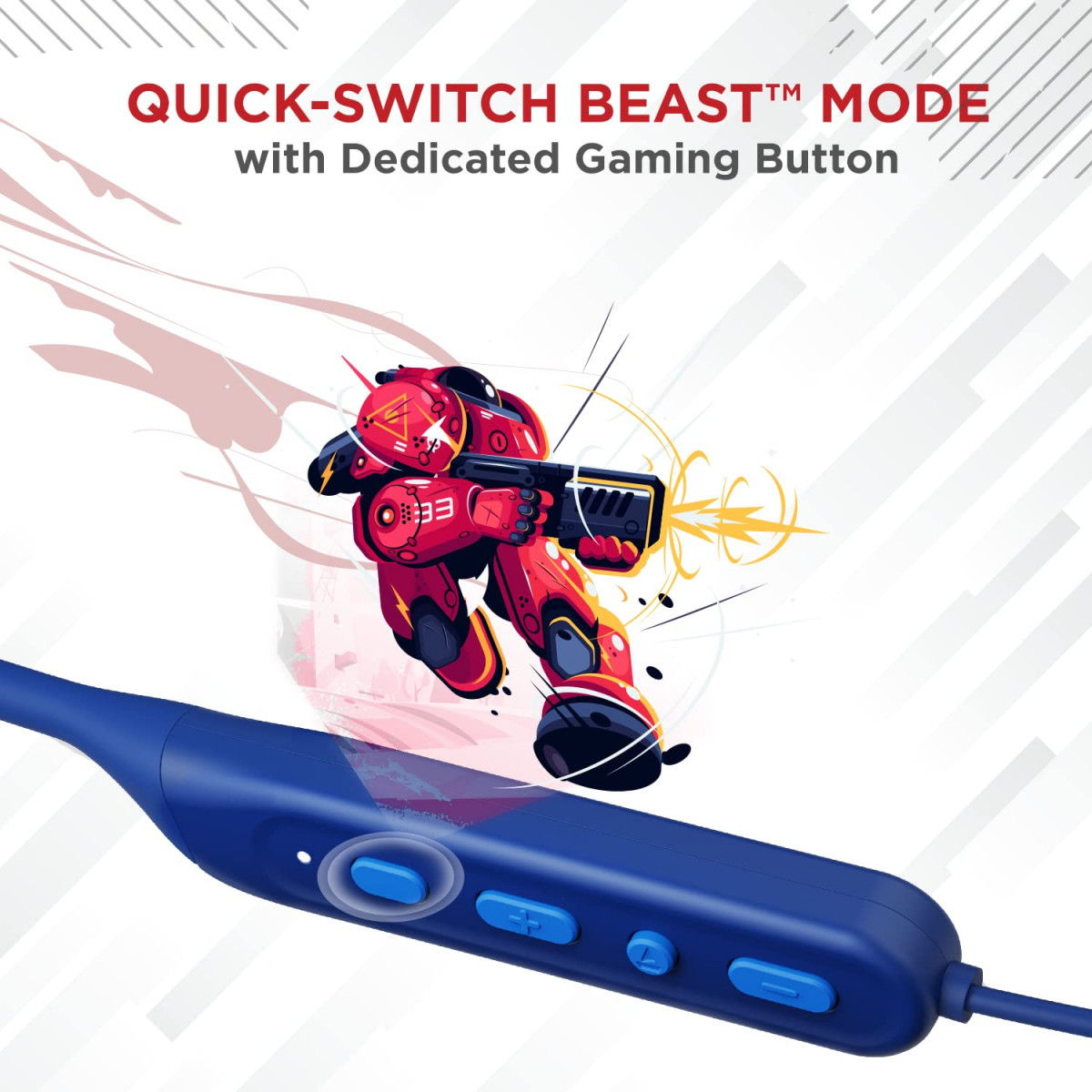 boAt Rockerz 378 Bluetooth Neckband with Spatial Bionic Sound Tuned by THX Beast Mode ASAP Charge Signature Sound 25 Hours Playtime BT v51Midnight Blue