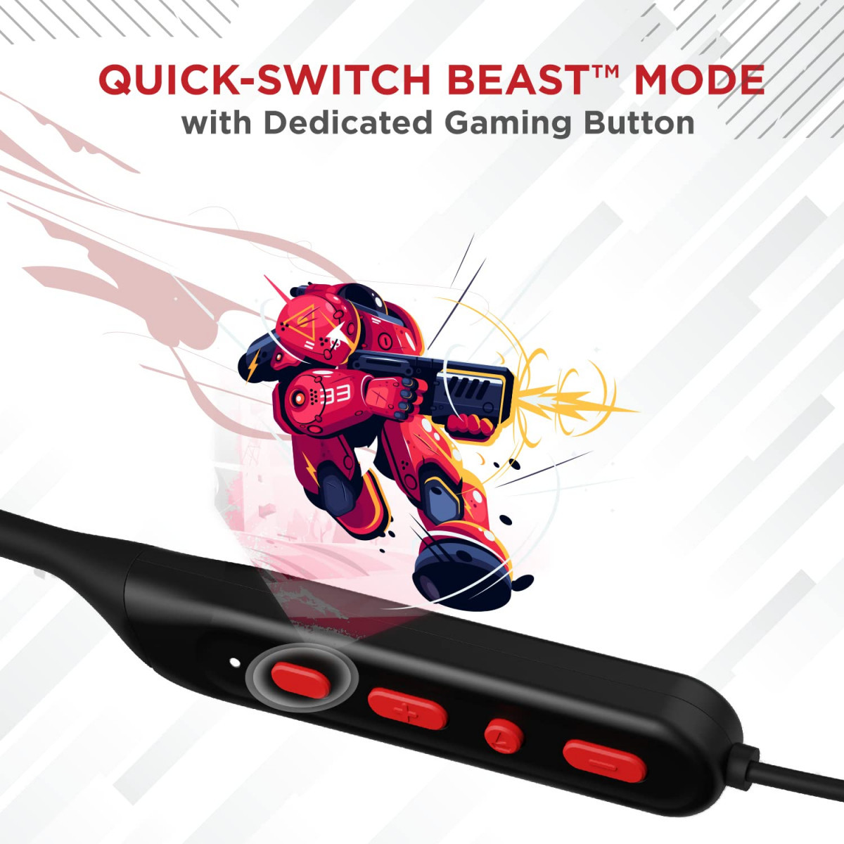 boAt Rockerz 378 Bluetooth Neckband with Spatial Bionic Sound Tuned by THX Beast Mode ASAP Charge Signature Sound 25 Hours Playtime BT v51Active Black