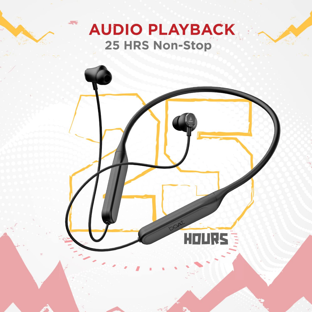 boAt Rockerz 378 Bluetooth Neckband with Spatial Bionic Sound Tuned by THX Beast Mode ASAP Charge Signature Sound 25 Hours Playtime  BT v51Active Black