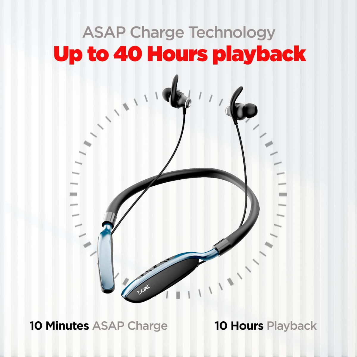 boAt Rockerz 385V2 Bluetooth in Ear Neckband with Qualcomm Aptx CVC Upto 40 Hours Battery ASAP Charge Ipx6 Rating and Dual PairingActive Black