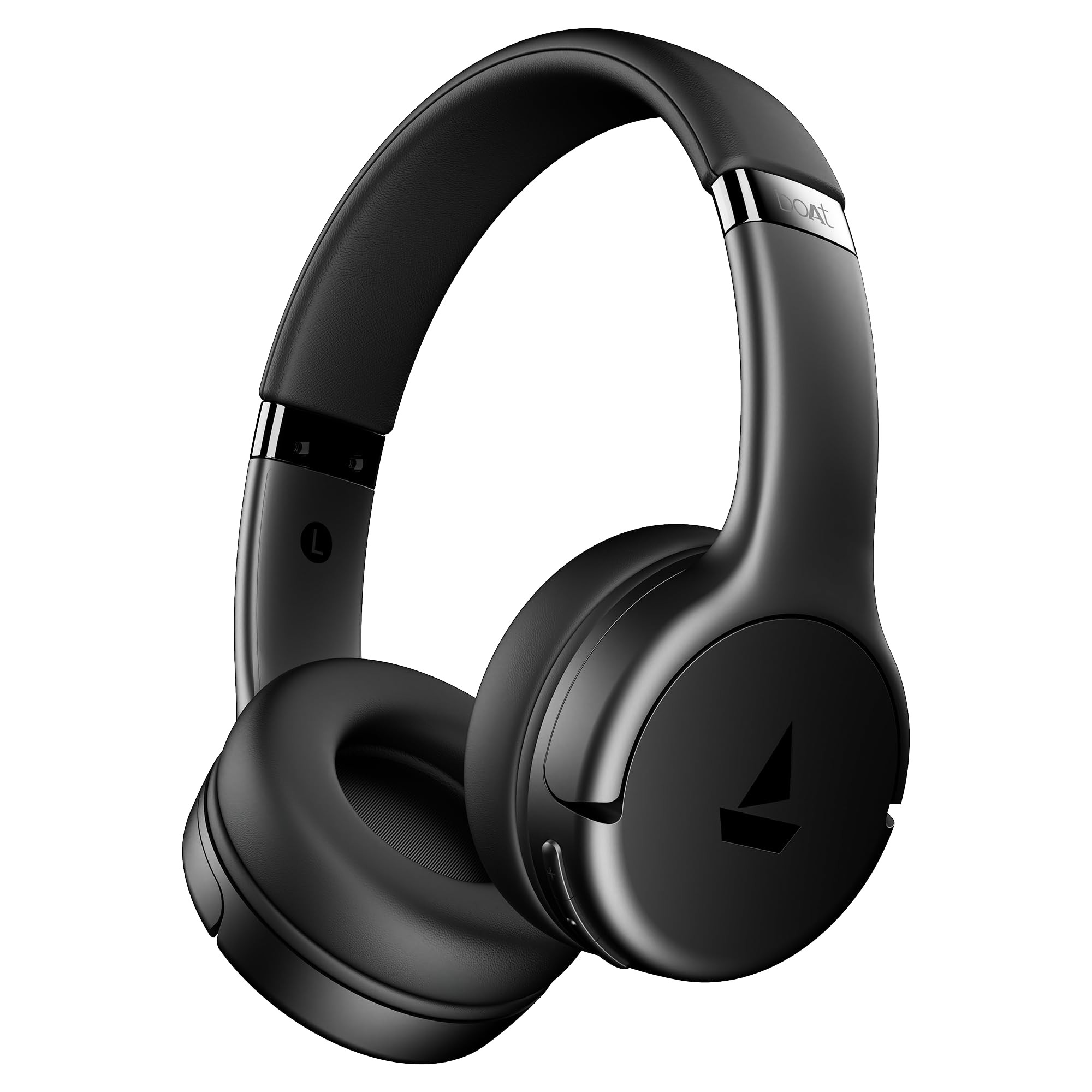 boAt Rockerz 411 2025 Launch 40ms Low Latency 40Hrs Battery 40mm Drivers ENx Tech Integrated Controls v54 Bluetooth Headphones Wireless Headphone with Mic Active Black