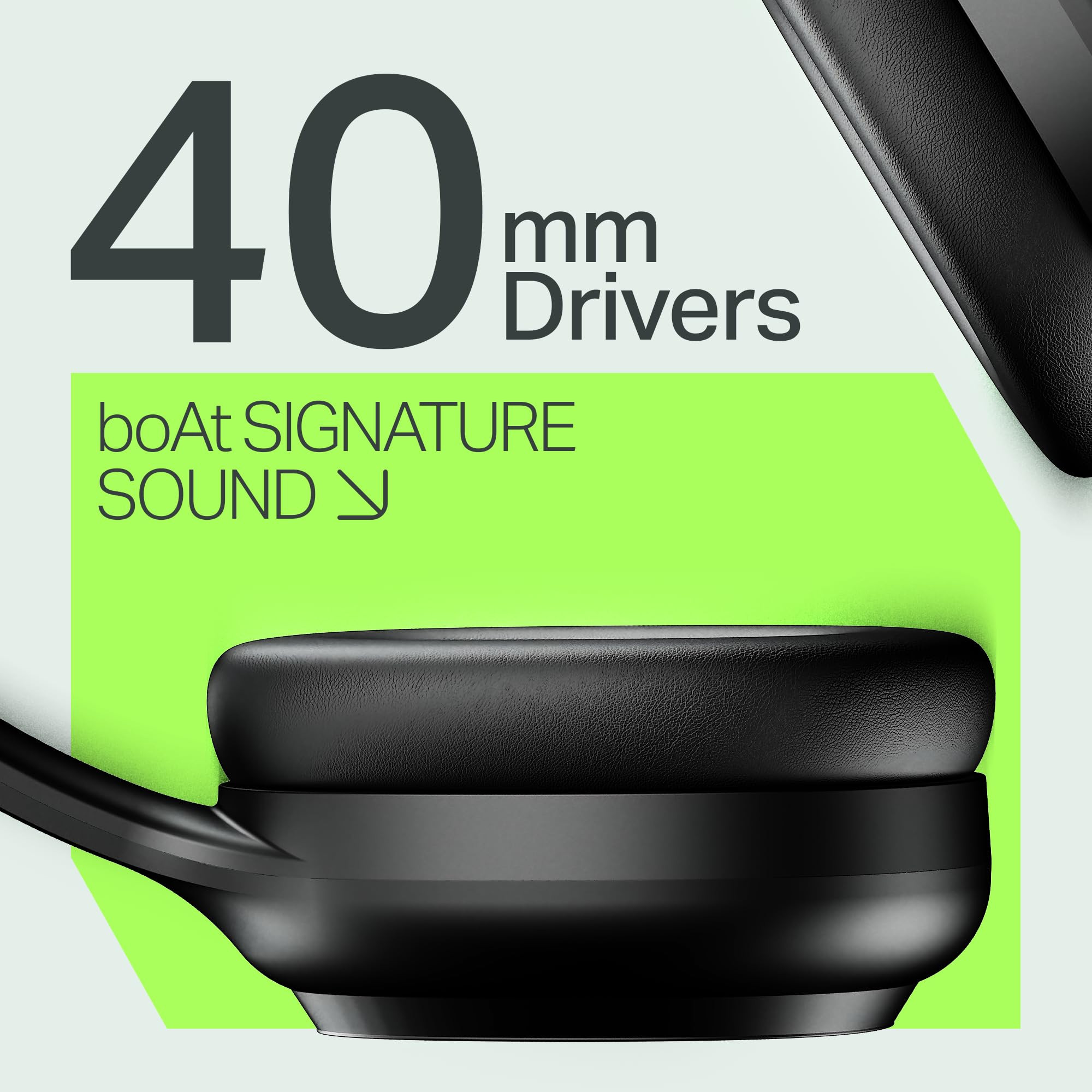 boAt Rockerz 421 2025 Launch 40Hrs Battery Low Latency40ms 40mm Drivers ENx Technology Integrated Controls v54 Bluetooth Headphones Wireless Headphone with Mic Black Sabre