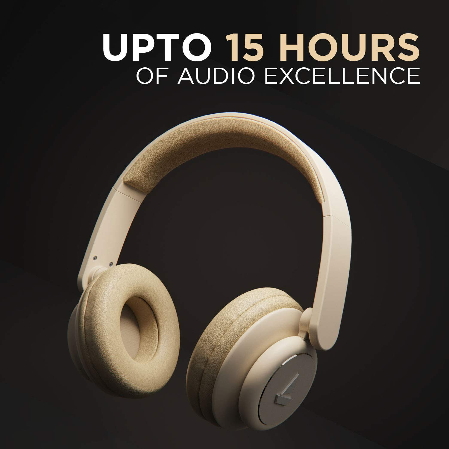 boAt Rockerz 450R On Ear Wireless Headphones with 15 Hours Battery 40mm Drivers Padded Ear Cushions Easy Access Controls and Voice AssistantHazel Beige