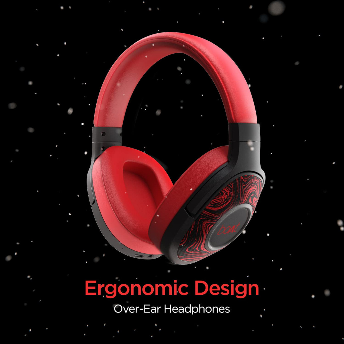 boAt Rockerz 550 Bluetooth Wireless Over Ear Headphones with Mic Upto 20 Hours Playback Red