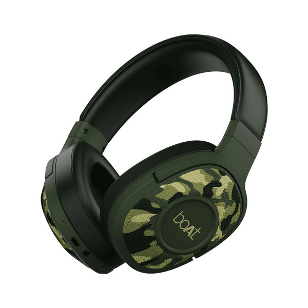 Image of boAt Rockerz 550 Over Ear Bluetooth Headphones with Upto 20 Hours Playback (Army Green)
