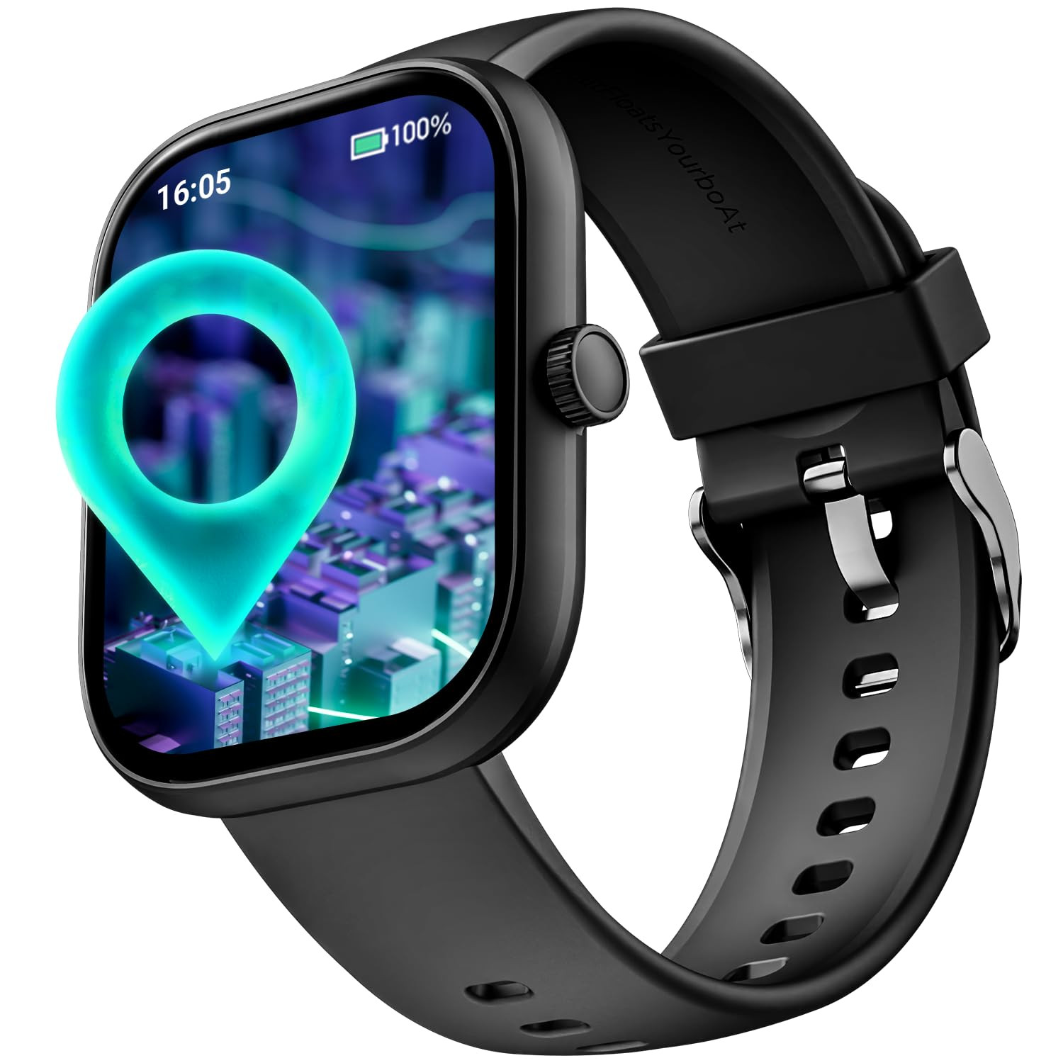 boAt Wave Sigma 3 wTurn-by-Turn Navigation 201 HD Display Bluetooth Calling Crest OS QR Tray Watch Face Studio Coins Emergency SOS Smart Watch for Men WomenActive Black