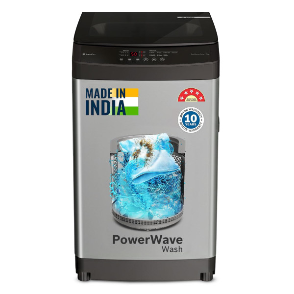 Image of Bosch 7 kg 5 Star Fully Automatic Top Load Washing Machine,PowerWave Wash,Inbuilt Dual Lint Filter, Stainless Steel VarioDrum with 5 fin Pulsator, Water Save, Flex Drain, Dark Grey (WOE70AH0IN)