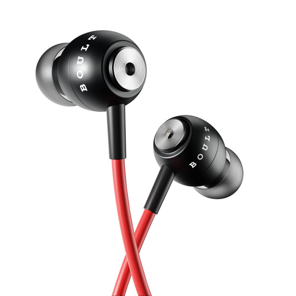Image of Boult Audio BassBuds Storm-X in-Ear Wired Earphones with Mic and Full Metal Body for Extra Bass &amp; HD Sound (Red)