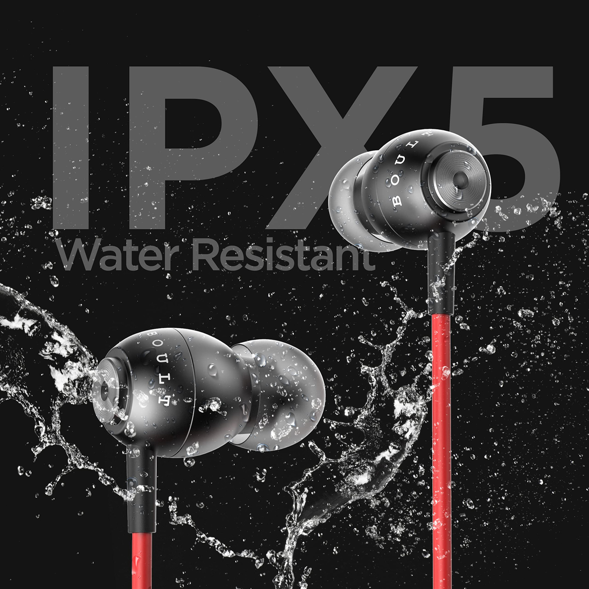 Boult Audio BassBuds Storm-X in-Ear Wired Earphones with Mic and Full Metal Body for Extra Bass HD Sound Red