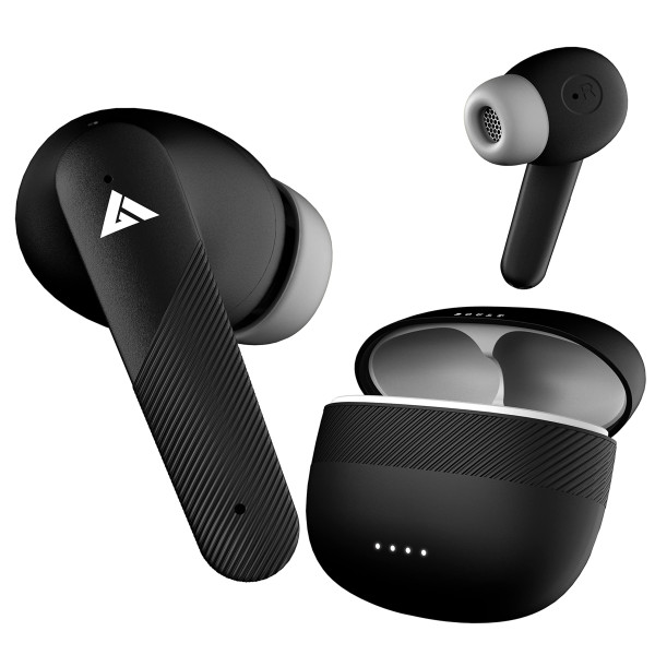 Image of Boult Audio Newly Launched X60 True Wireless in Ear Earbuds with 30dB Active Noise Cancellation, 30H Playtime, Quad Mic ENC, 45ms Low Latency Gaming, 13mm Bass Drivers, Made in India Ear Buds (Black)