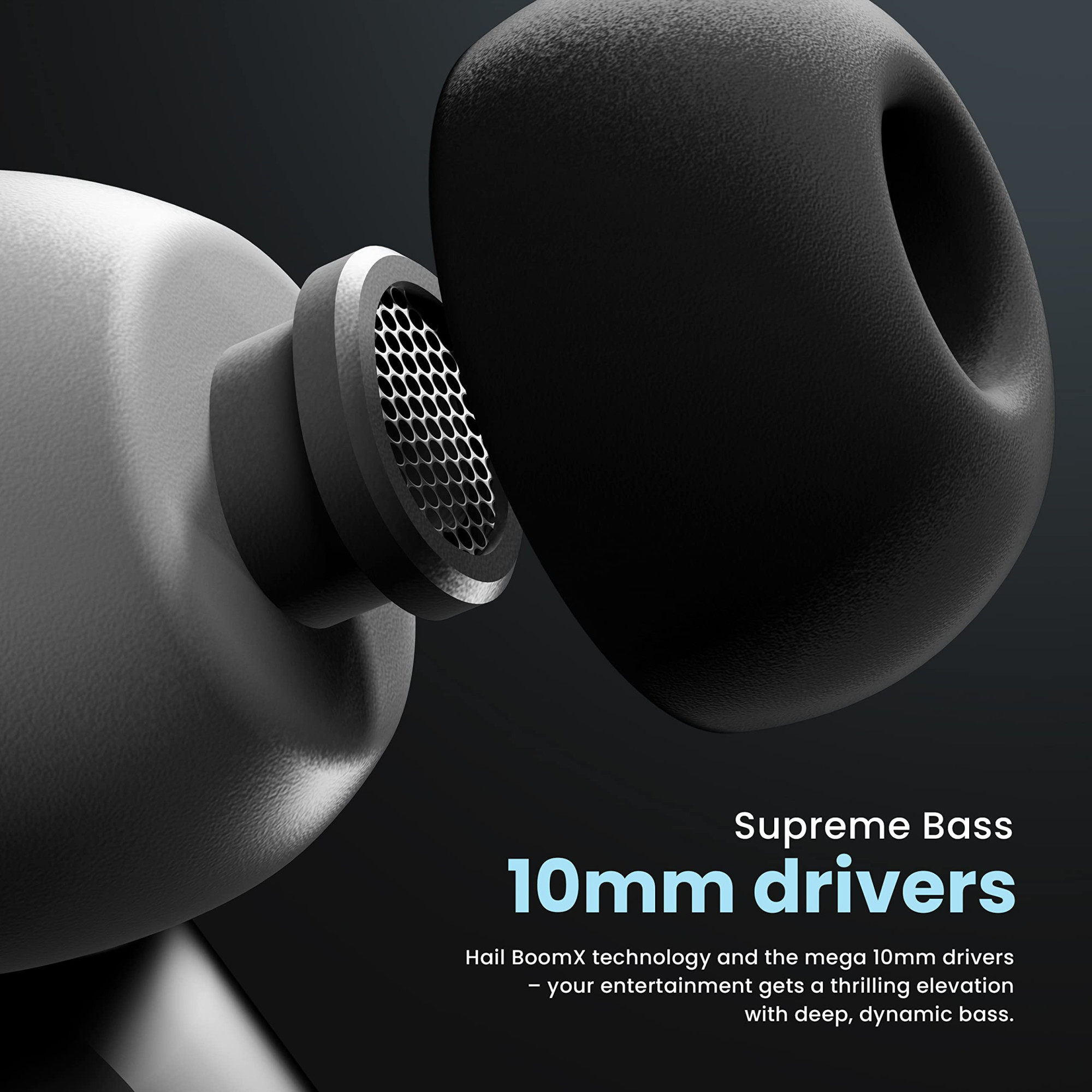 Boult Audio Rito TWS Earbuds with 45H Playtime Quad Mic Clear Calling ENC 50ms Xtreme Low Latency Gaming 10mm Rich Bass Driver Type-C Fast Charging IPX5 53 Bluetooth Wireless Ear Buds Blue