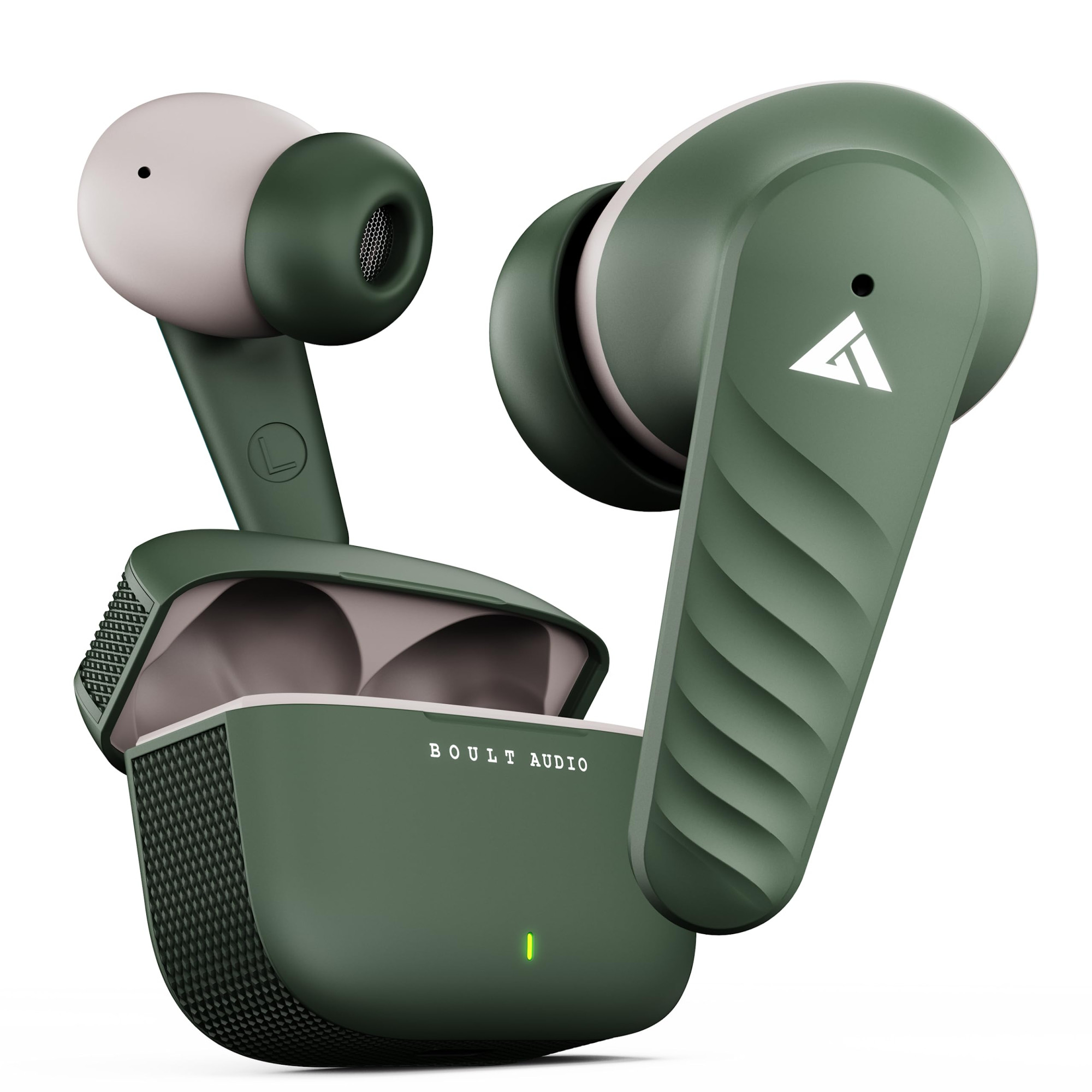 Boult Audio X10 Pro TWS Earbuds with 45H Playtime Quad Mic Clear Calling 50ms Xtreme Low Latency Gaming 10mm Rich Bass Driver Type-C Fast Charging IPX5 53 Bluetooth Wireless Ear Buds Green